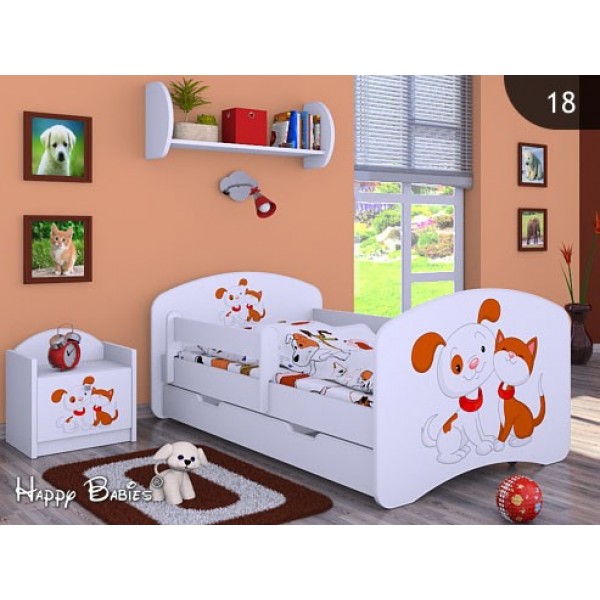 Otroška postelja Happy babies Kužek in mucek 18